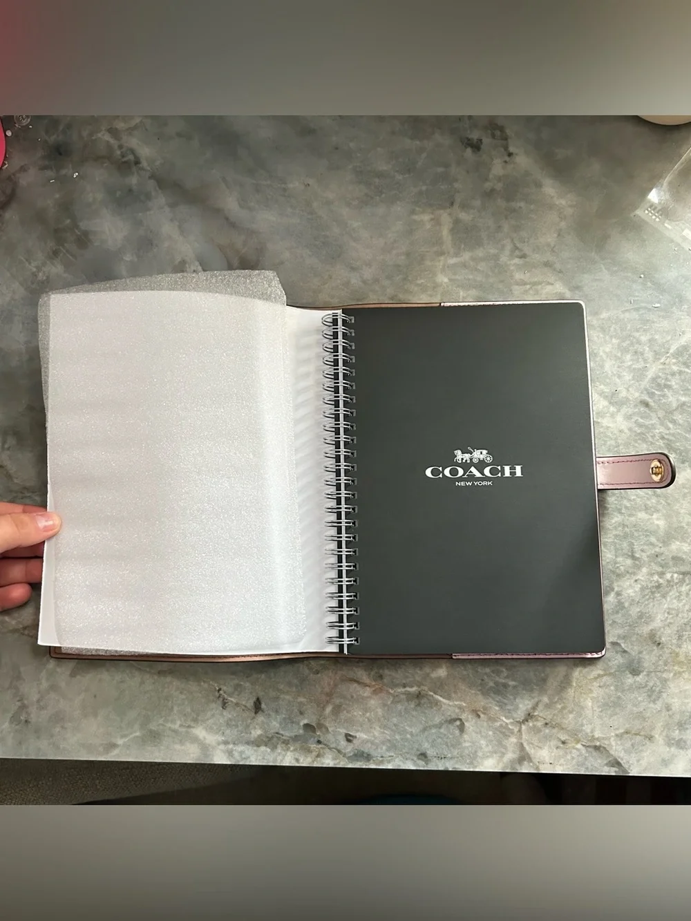 Custom Pink Coach Signature Canvas Notebook